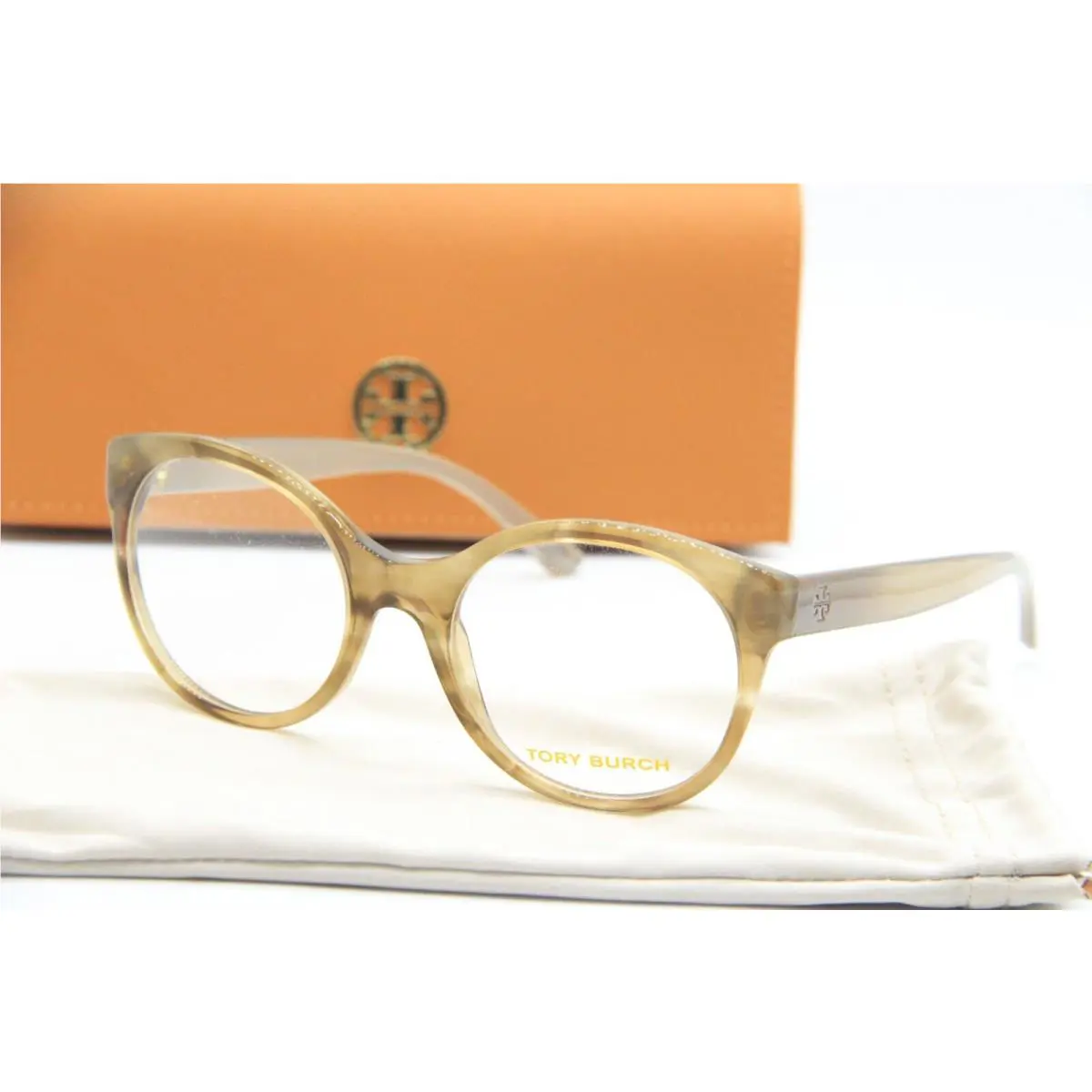 Tory Burch TY 2086 1747 Brown Horn Eyeglasses W/case 51-19