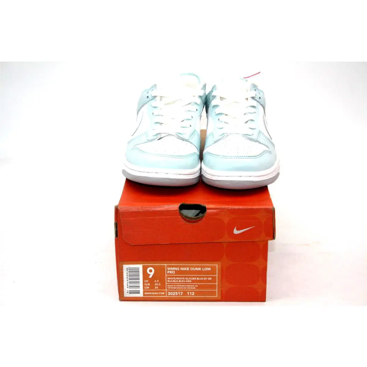 Nike shoes - NIKE DUNK LOW PRO - DUNK LOW PRO - 302517-112 - White/White-Glacier Blue-Neutral Grey 7