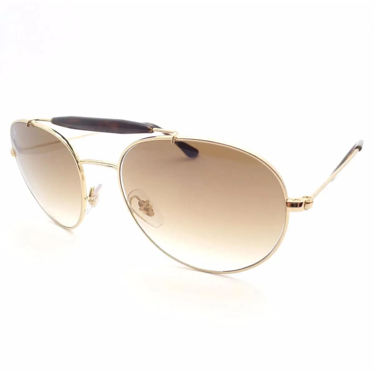 Ray Ban 3540 Gold 001/51 56mm Brown Fade Sunglasses