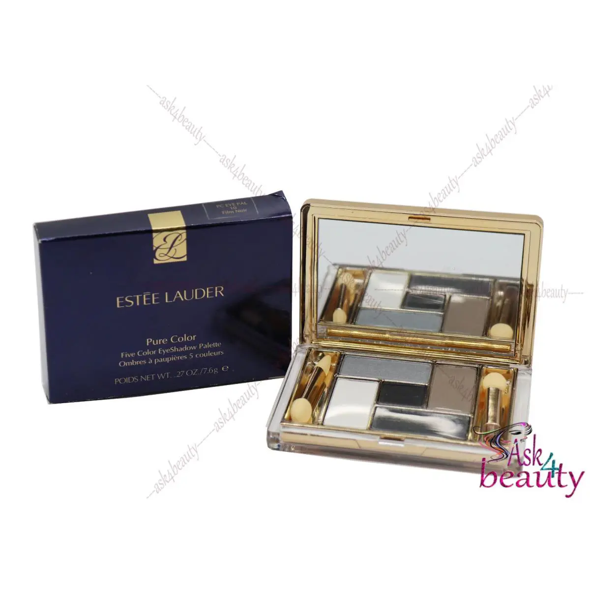 Estee Lauder Pure Color Five Color Eyeshadow Palette 10 Firm Noir