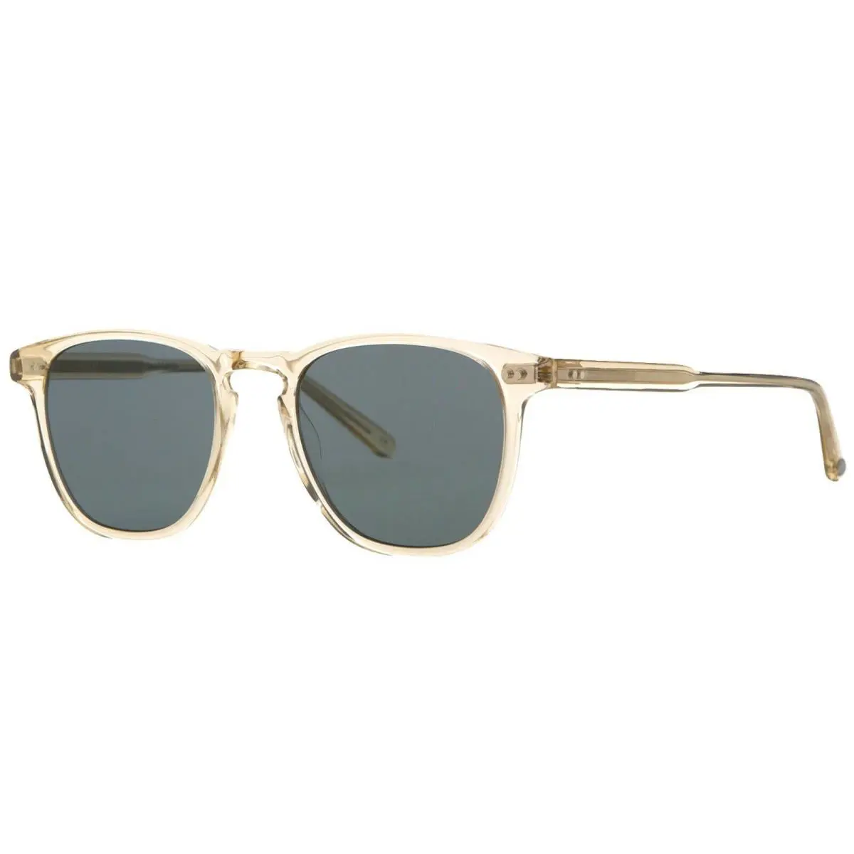 Garrett Leight Brooks Sun Champagne/semi-flat Blue Smoke Ch/sfbs Sunglasses - Frame: Champagne, Lens: Semi-Flat Blue Smoke