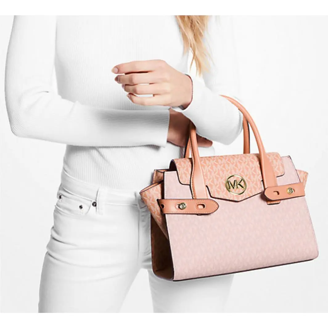 Michael Kors Carmen Medium Color-block Logo Satchel