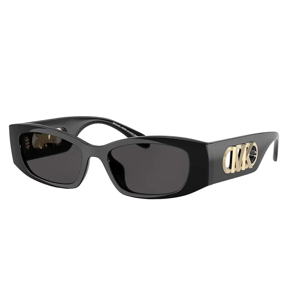 Michael Kors Rhodes MK 2243U 300587 Black Plastic Irregular Sunglasses Grey Lens