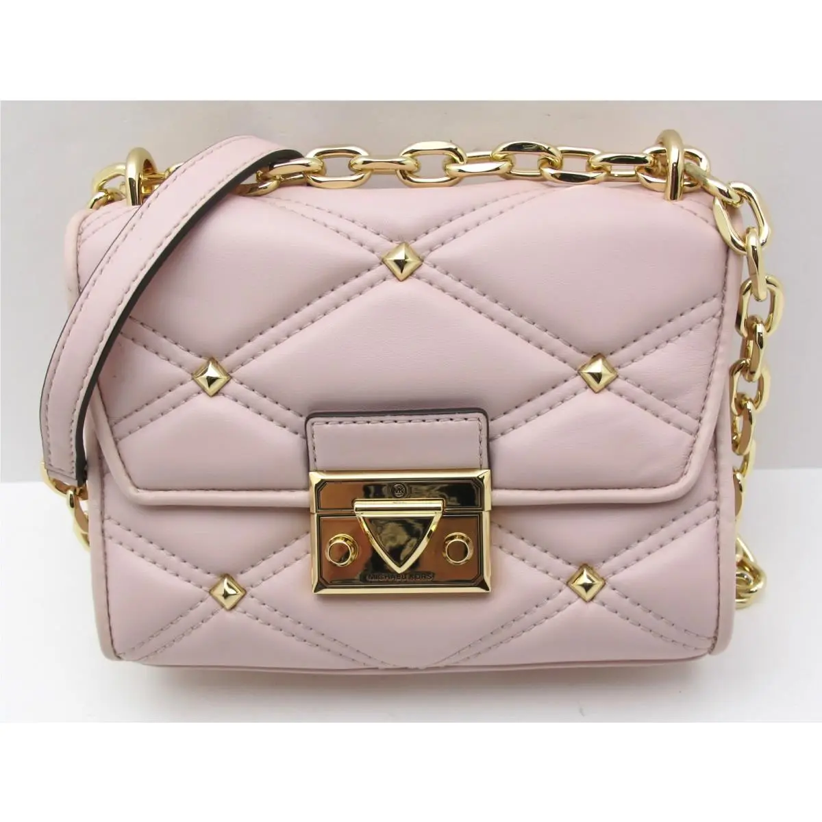 Michael Kors Serena Small Flap Leather Crossbody Powder Blush