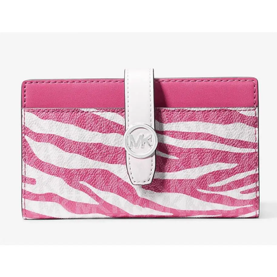 Michael Kors Greenwich Medium Zebra Signature Logo Wallet