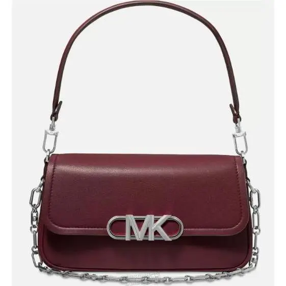 Michael Kors Parker Convertible Pouchette Shoulder Bag Merlot Red - Purple