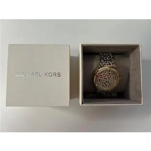 Lennox MK7284 Gold-tone Leopard 43mm Wristwatch by Michael Kors