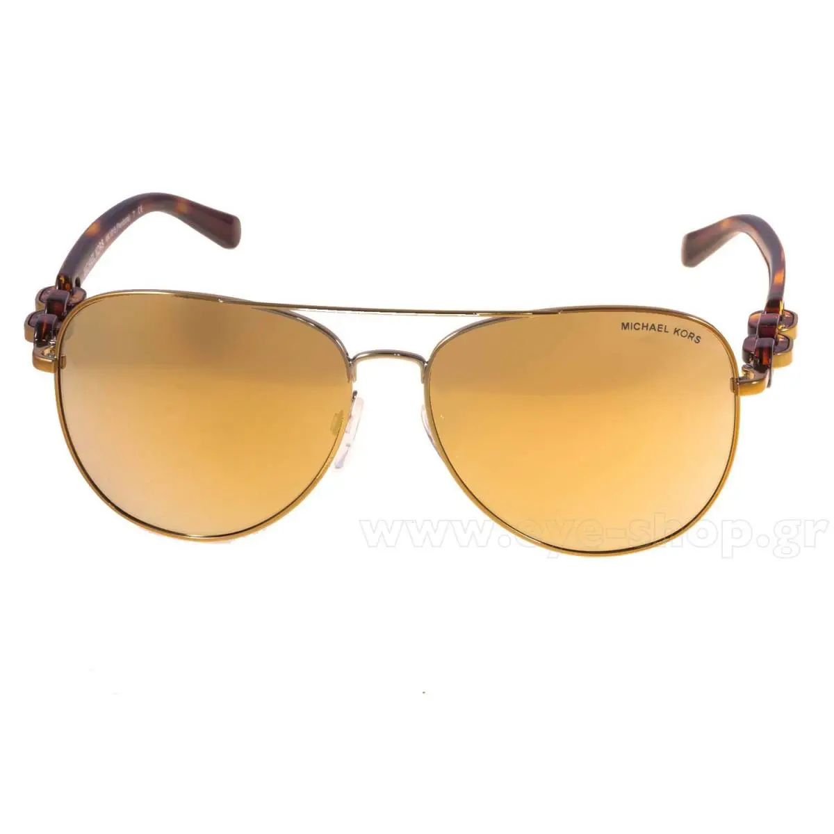 Michael Kors Women`s Gold Pilot Sunglasses MK1015 1015-PANDORA