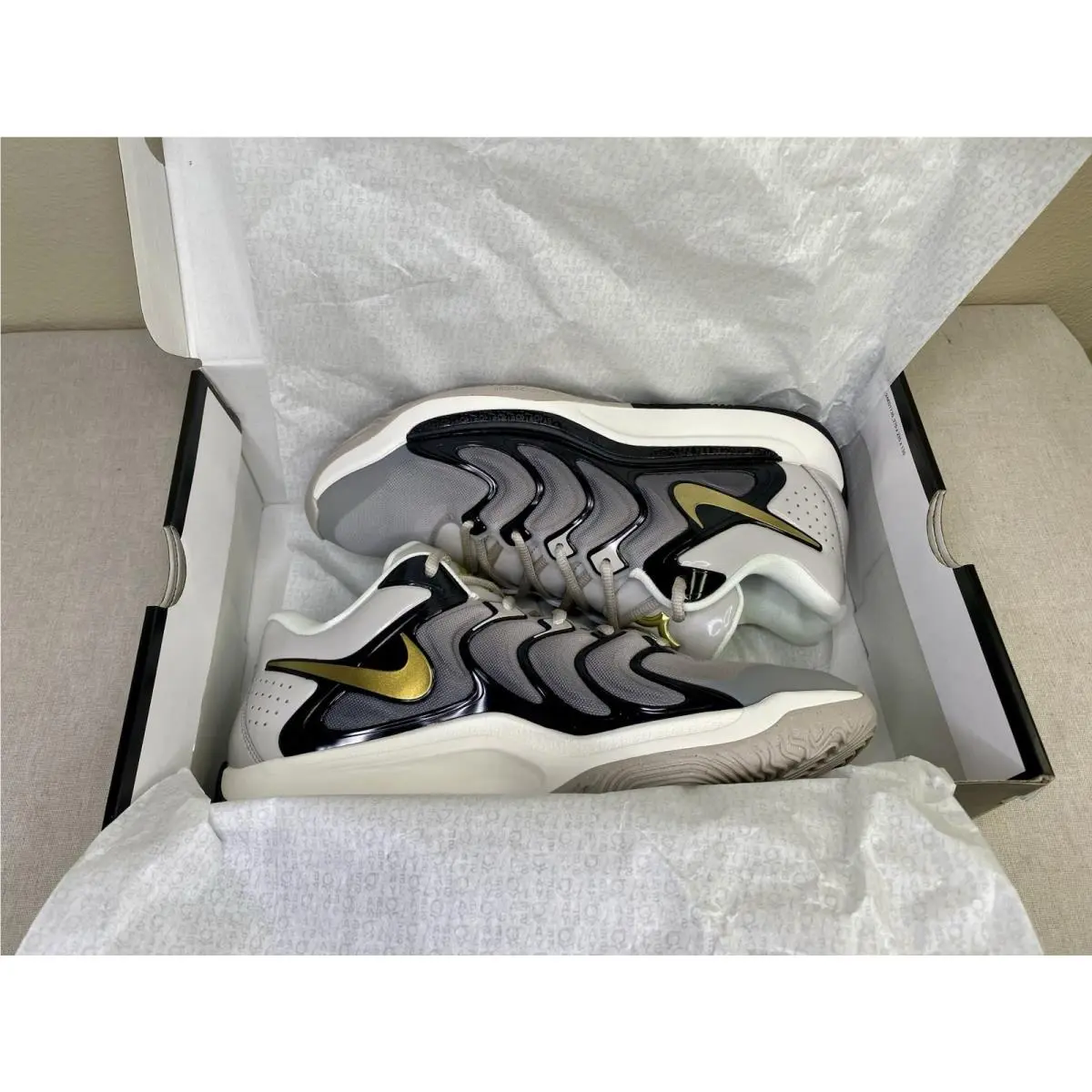 Nike shoes - Nike KD 17 - FJ9487-003 - Lt Iron Ore/Metallic Gold (UPC: 0197600188426) 8