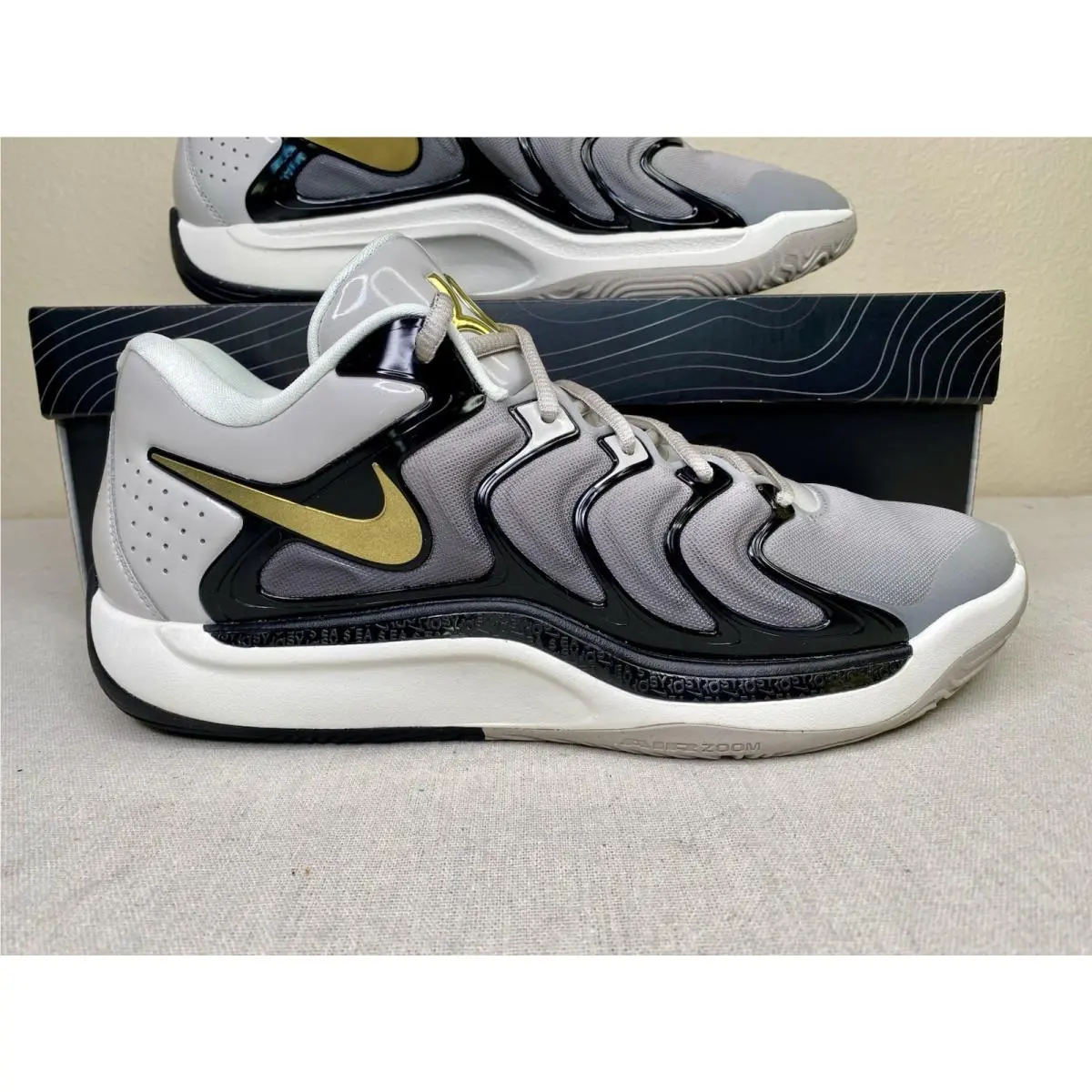 Nike shoes - Nike KD 17 - FJ9487-003 - Lt Iron Ore/Metallic Gold (UPC: 0197600188426) 0