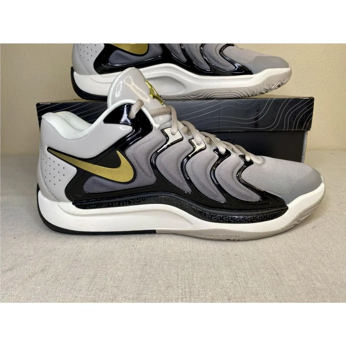 Nike shoes - Nike KD 17 - FJ9487-003 - Lt Iron Ore/Metallic Gold (UPC: 0197600175822) 0