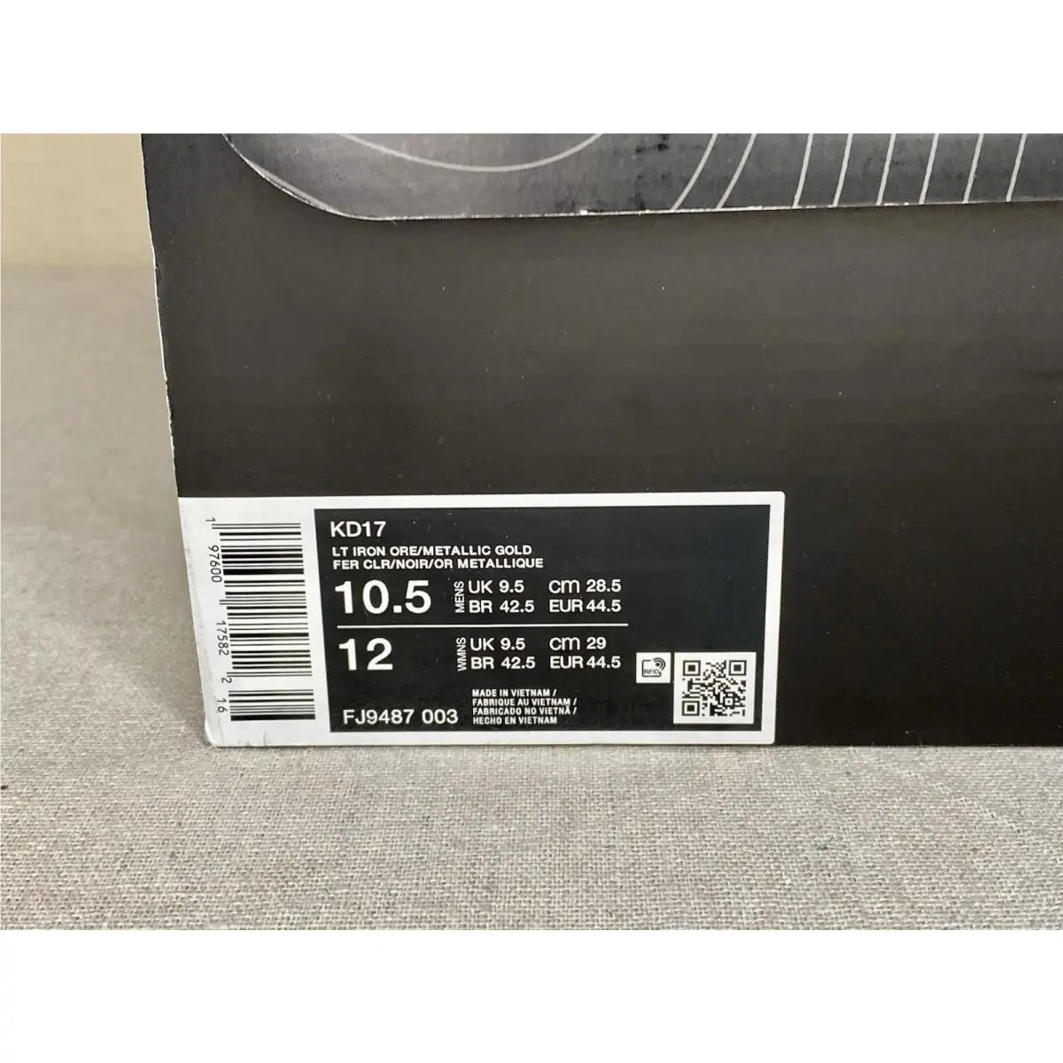 Nike shoes - Nike KD 17 - FJ9487-003 - Lt Iron Ore/Metallic Gold (UPC: 0197600175822) 8
