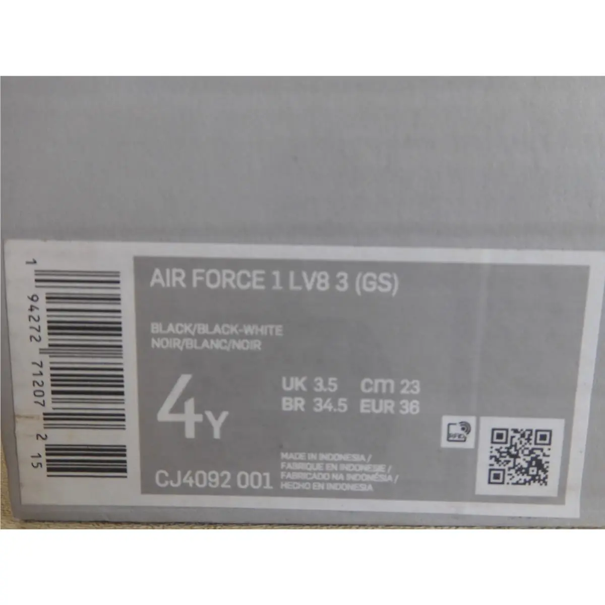 Nike shoes - Nike Air Force 1 LV8 - CJ4092-001 - Black (UPC: 194272712072) 6