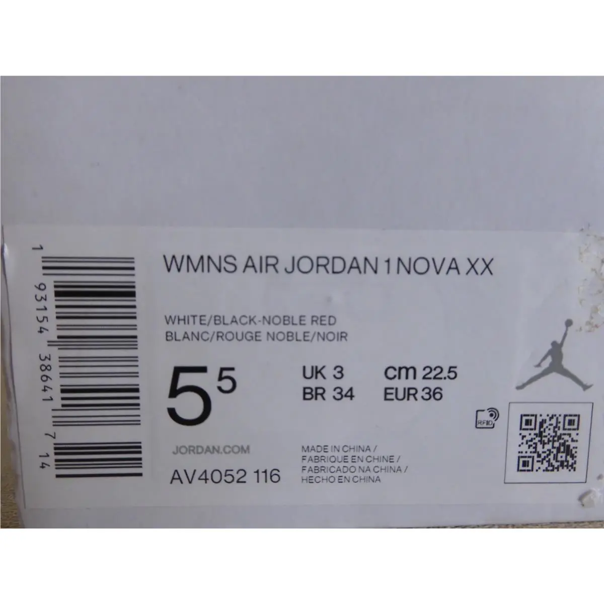 Nike shoes - Air Jordan 1 - Air - AV4052-116 - White (UPC: 193154386417) 6