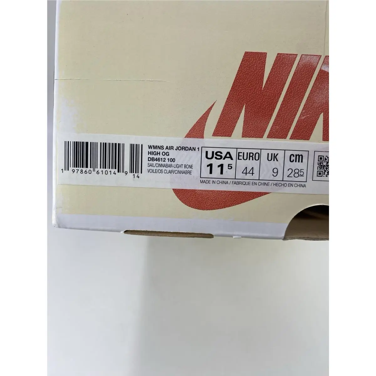 Nike shoes - Nike Air Jordan 1 - Air - DB4612 100 - Sail/Cinnabar-Light Bone (UPC: 197860610149) 8