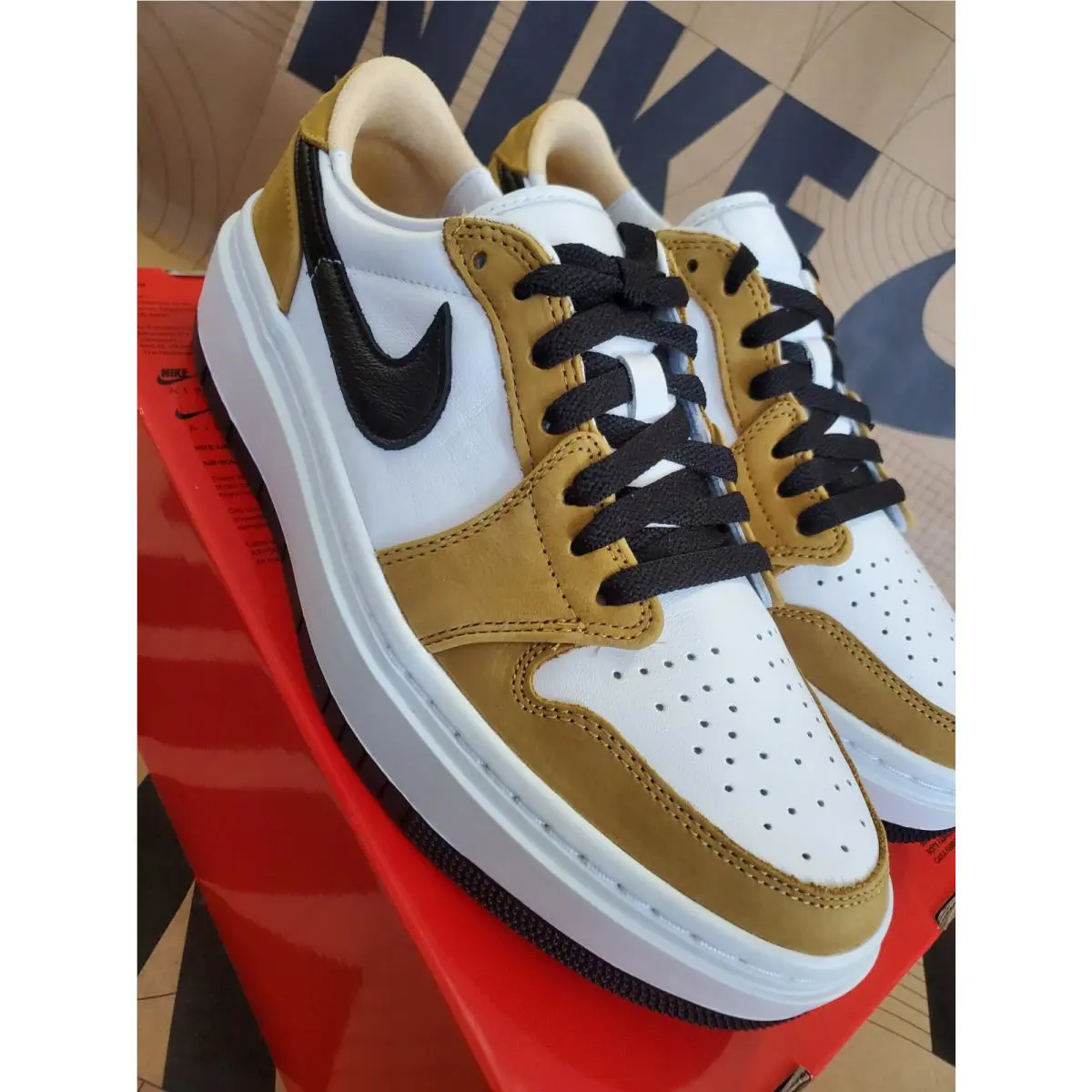 Nike shoes - Women`s Air Jordan 1 Elevate Low - DH7004-701 - Golden Harvest / Black-White (UPC: 196608033707) 0