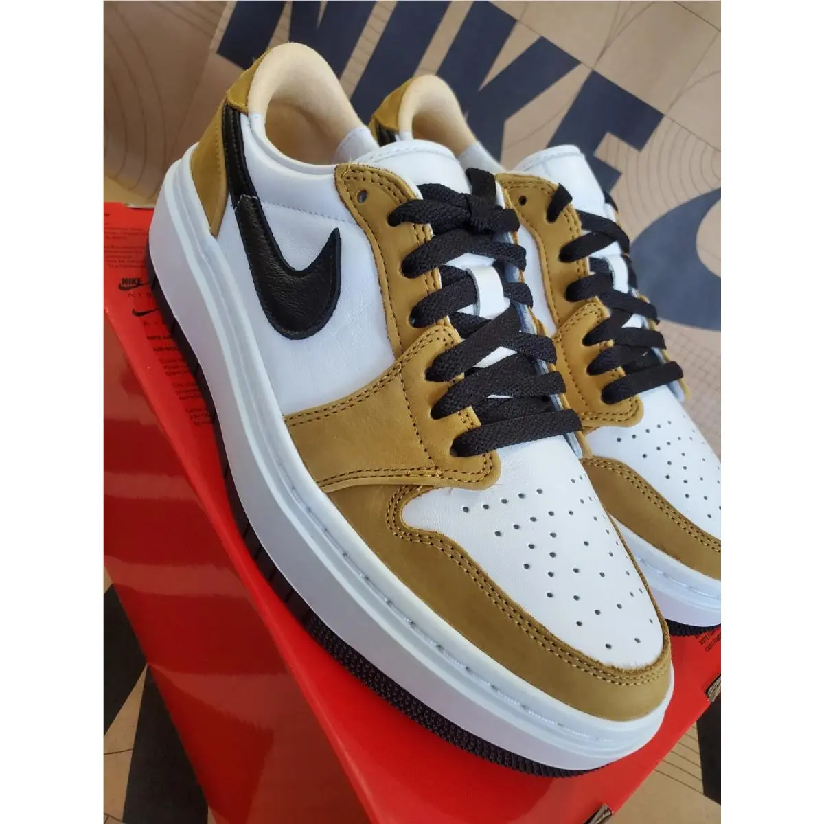 Nike shoes - Women`s Air Jordan 1 Elevate Low - DH7004-701 - Golden Harvest / Black-White (UPC: 196608033707) 0