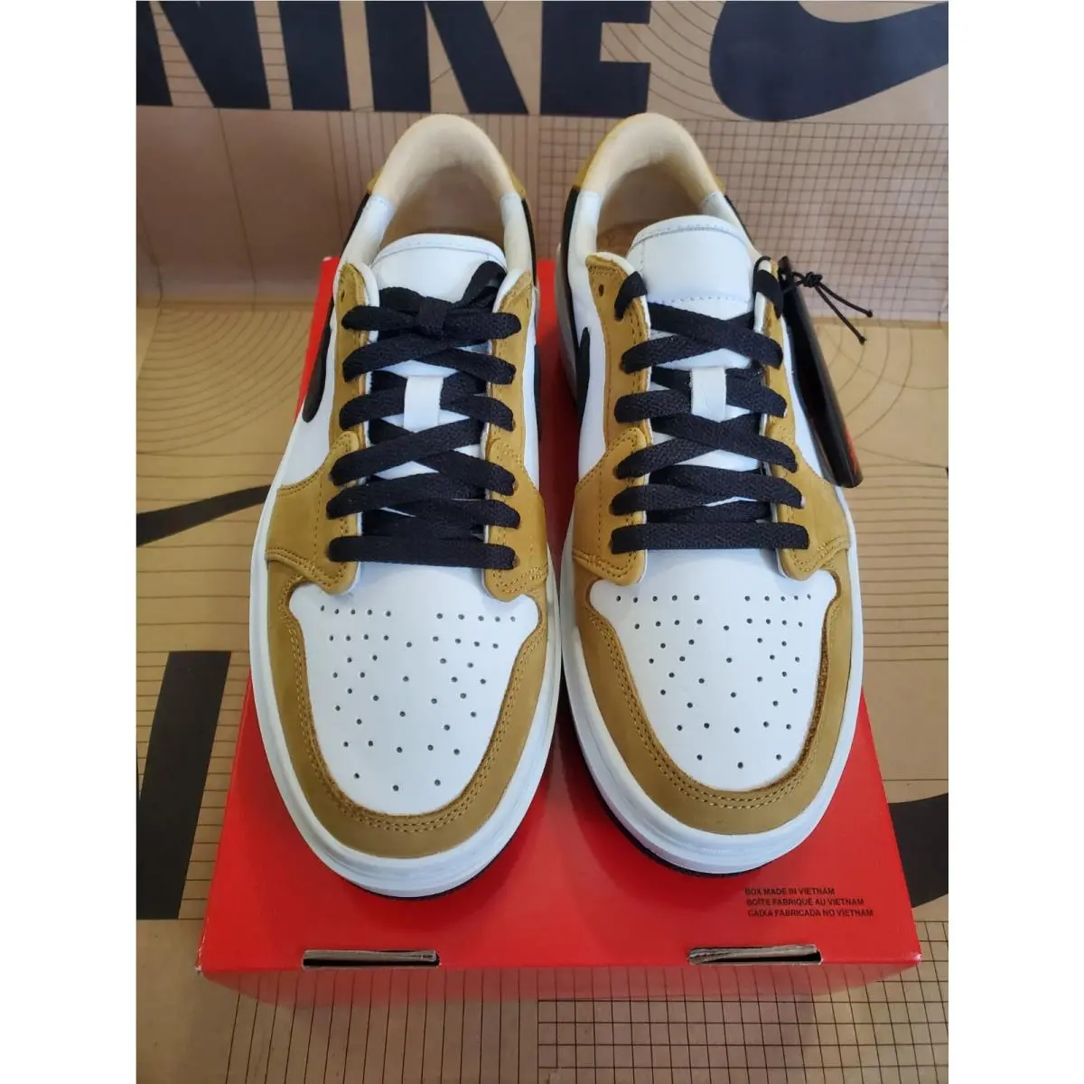 Nike shoes - Women`s Air Jordan 1 Elevate Low - DH7004-701 - Golden Harvest / Black-White (UPC: 196608033707) 1