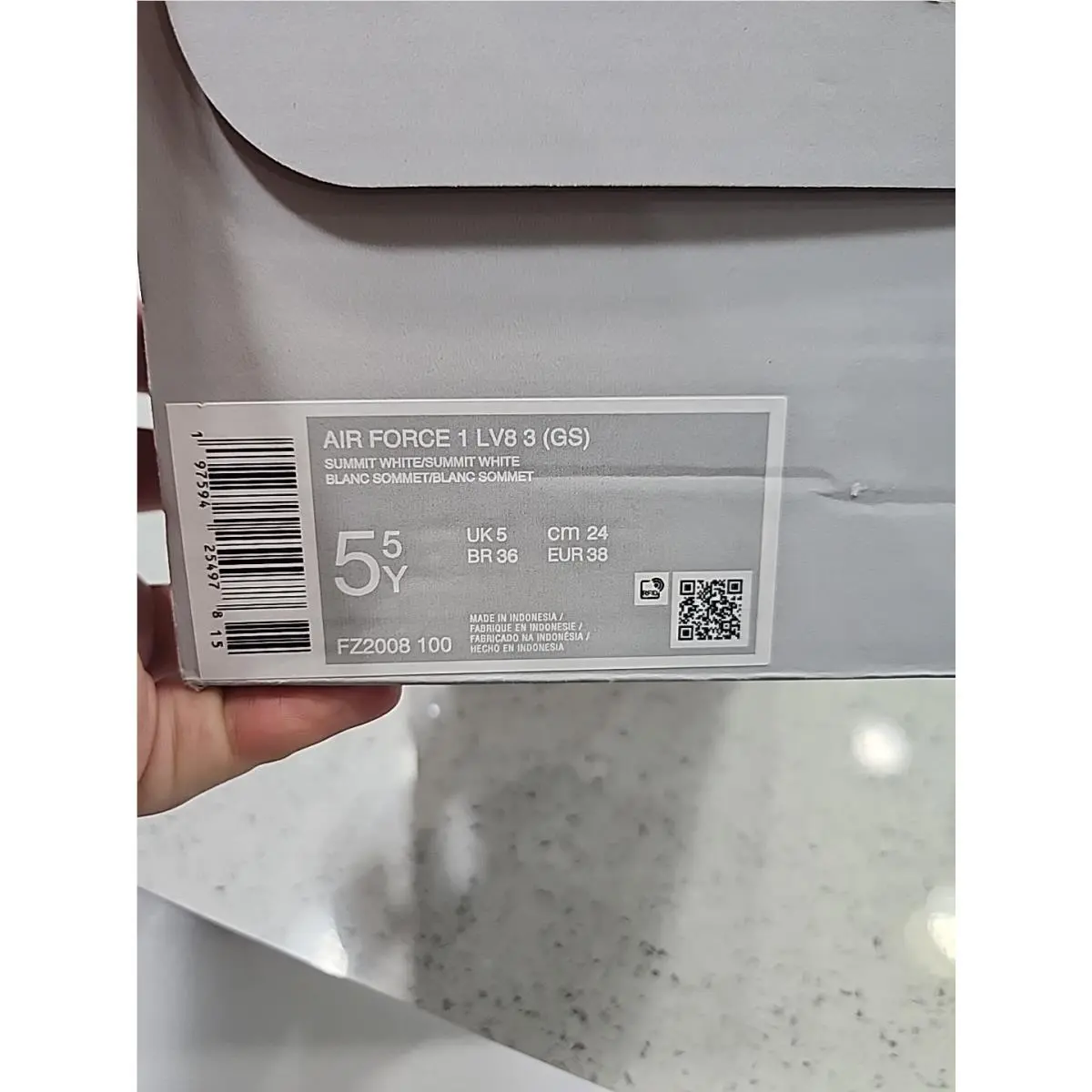 Nike shoes - Air Force 1 LV8 3 (GS) - White (UPC: 197594254978) 12