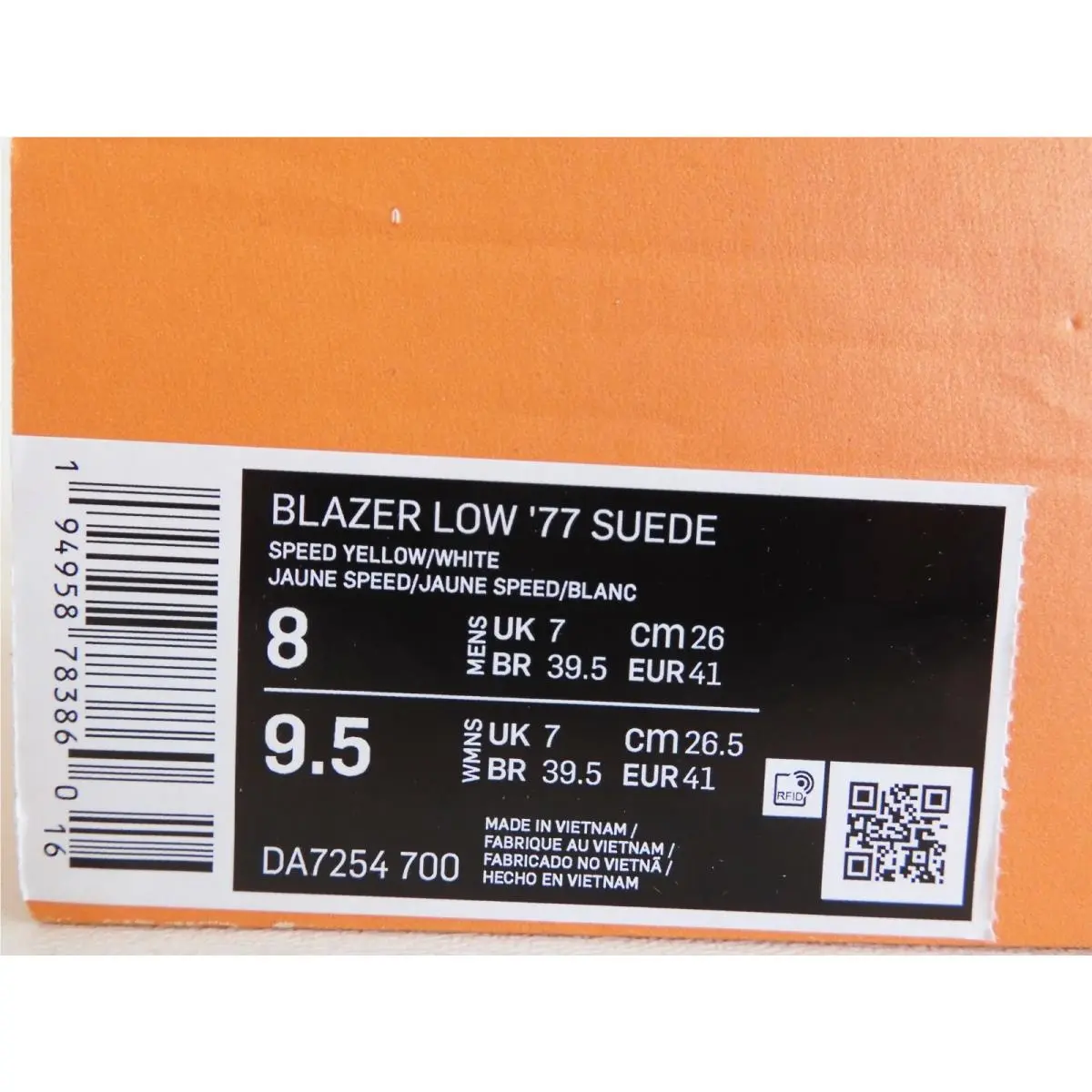 Nike shoes - Nike Blazer Low `77 - Blazer Low - DA7254700 - Yellow (UPC: 194958783860) 3
