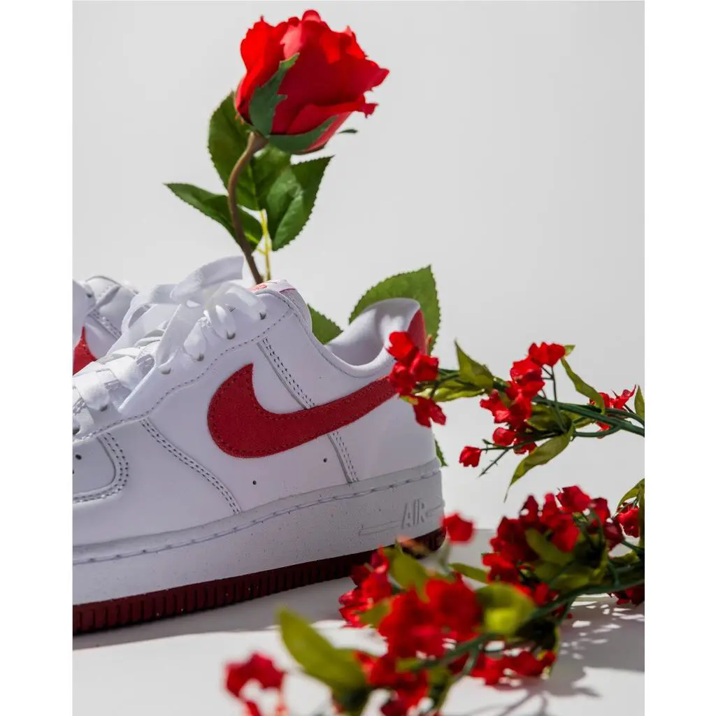 Nike shoes - Nike Air Force 1 `07 - WHITE/ADOBE-TEAM RED-DRAGON RED - F07626-100 8