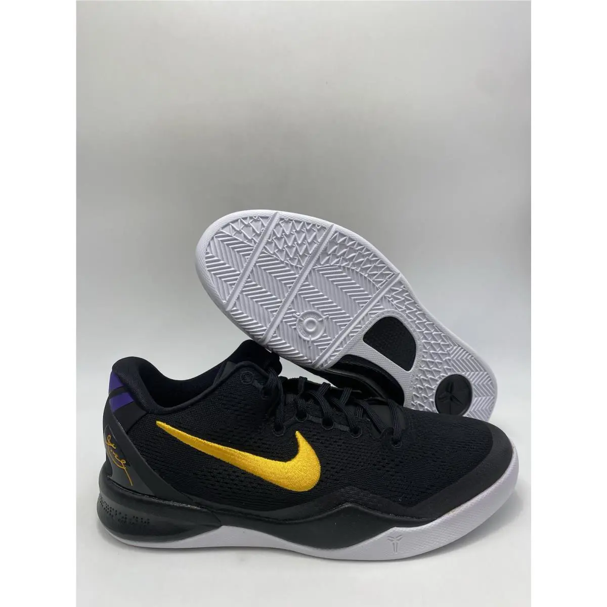 Nike Kobe Viii GS Black University Gold White FN0266 002 Size 7Y