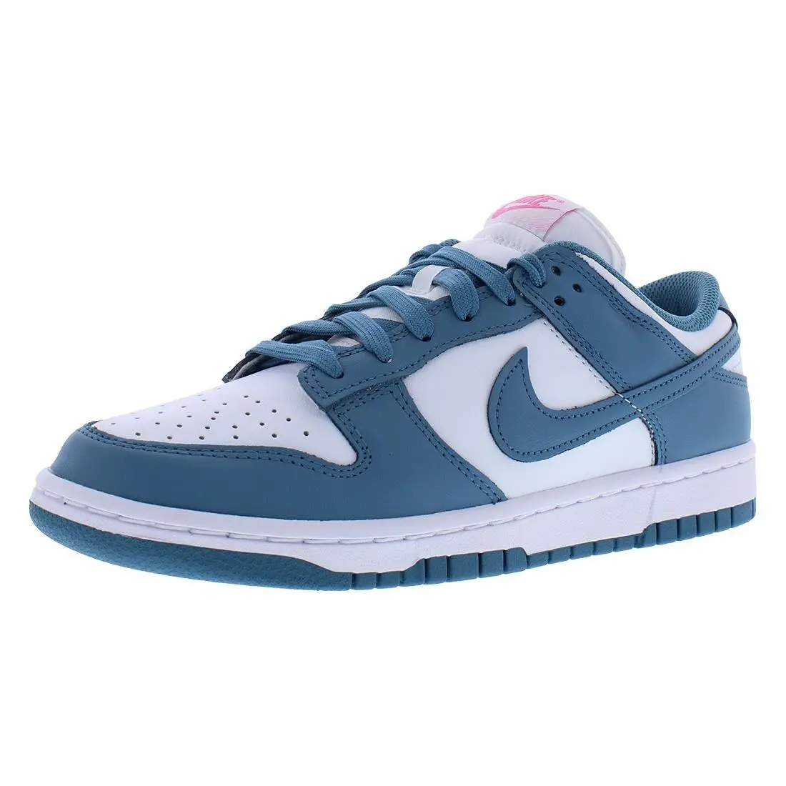 Nike Dunk Low Leather Womens Shoes Size 9 Color: White/noise Aqua/pinksicle