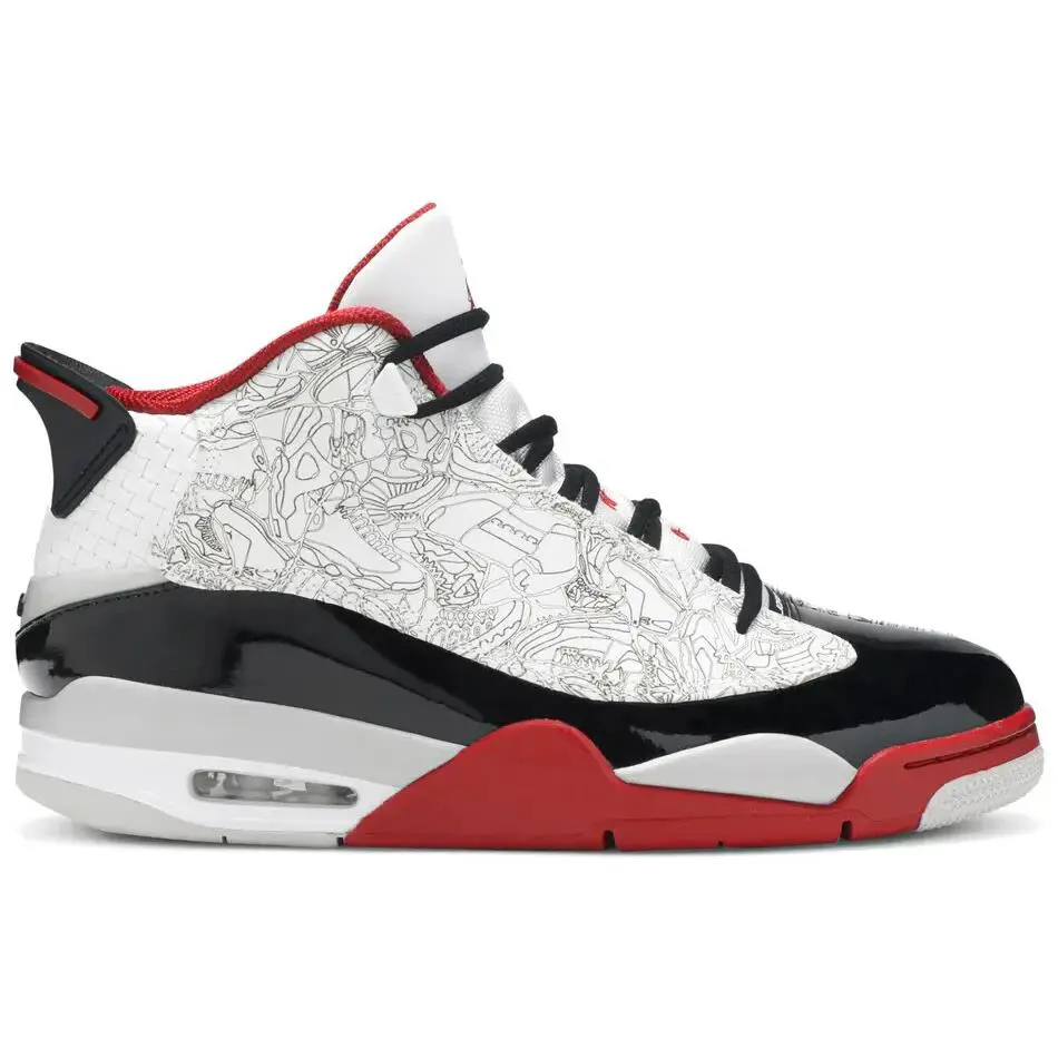 Nike Air Jordan Dub Zero Varsity Red White Black Red 311046-116 Men`s 10 - Red