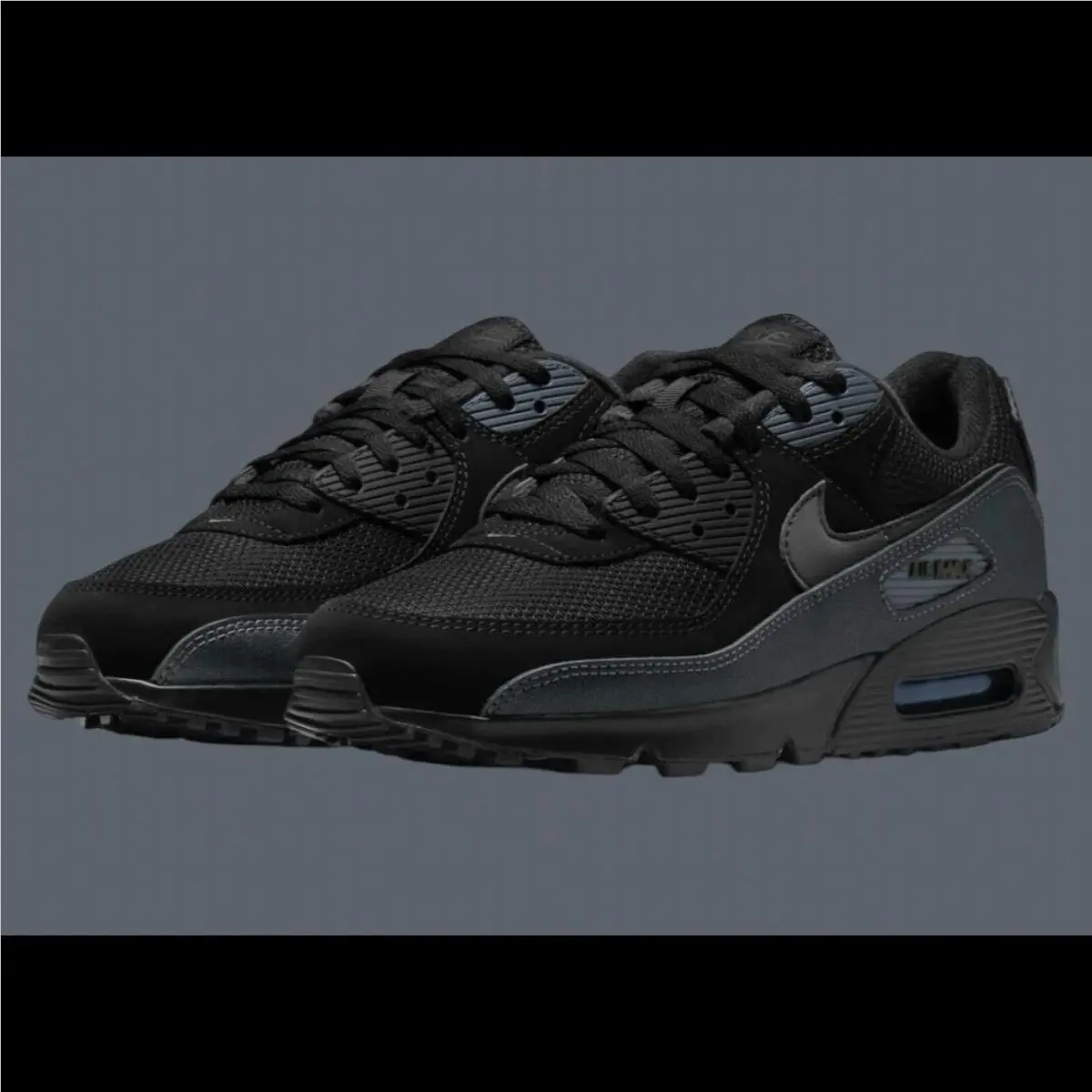 Air Max 90 Reflective Swoosh HQ3828-002 Men`s Size 11.5 Nby by Nike