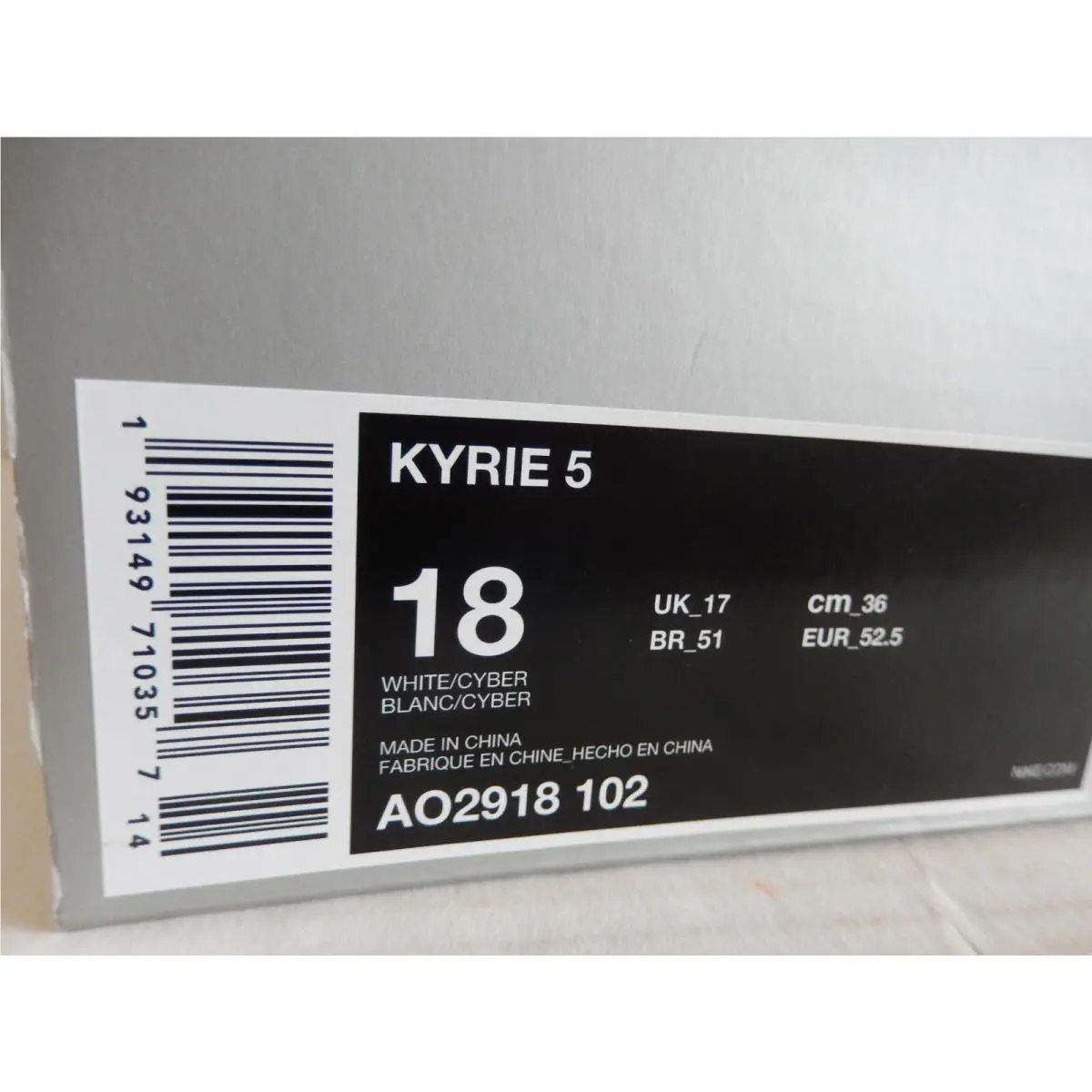 Nike shoes - Nike Kyrie 5 - Kyrie - AO2918-102 - White (UPC: 193149710357) 3