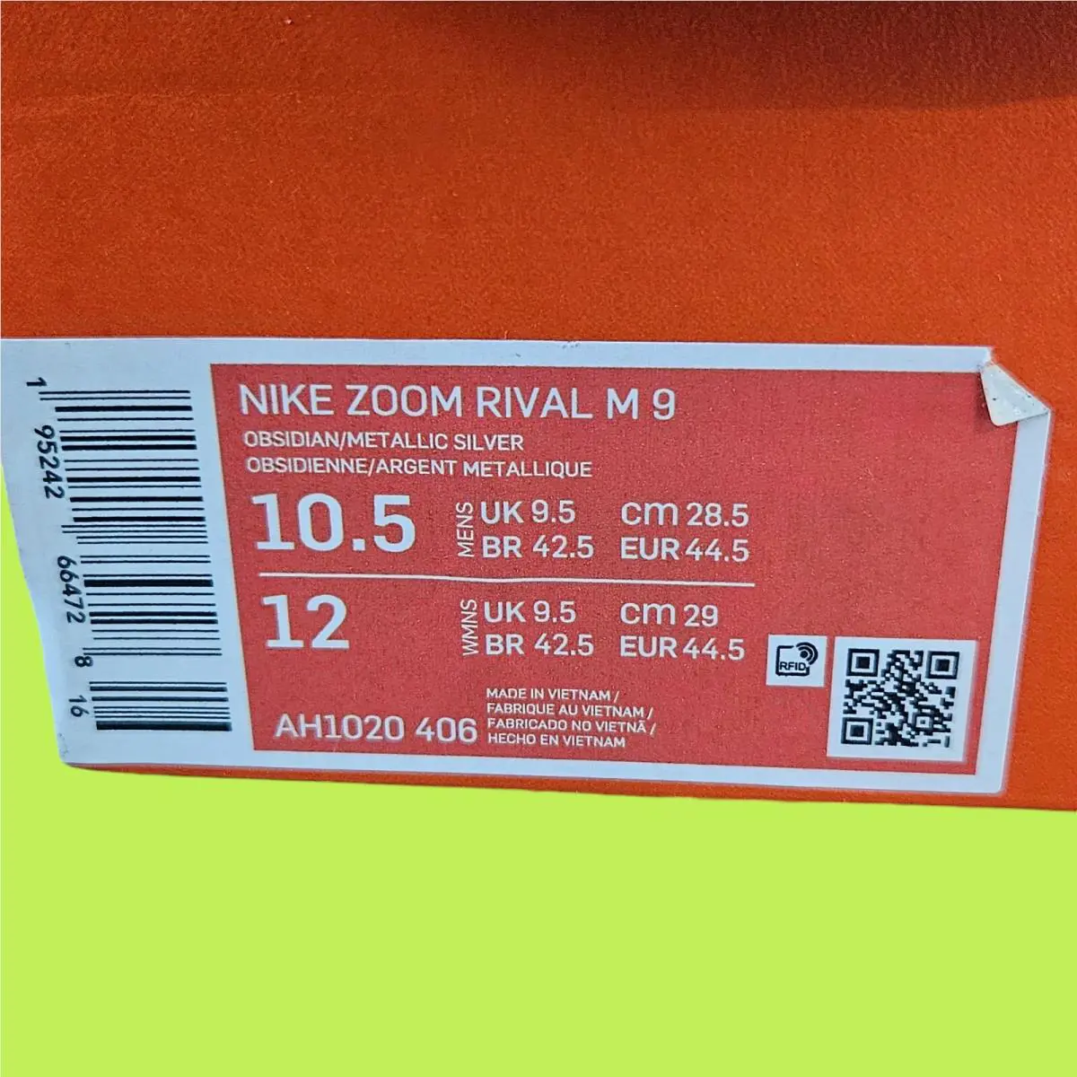 Nike shoes - Nike Zoom Rival M 9 - AH1020-406 - OBSIDIAN/METALLIC SILVER 13