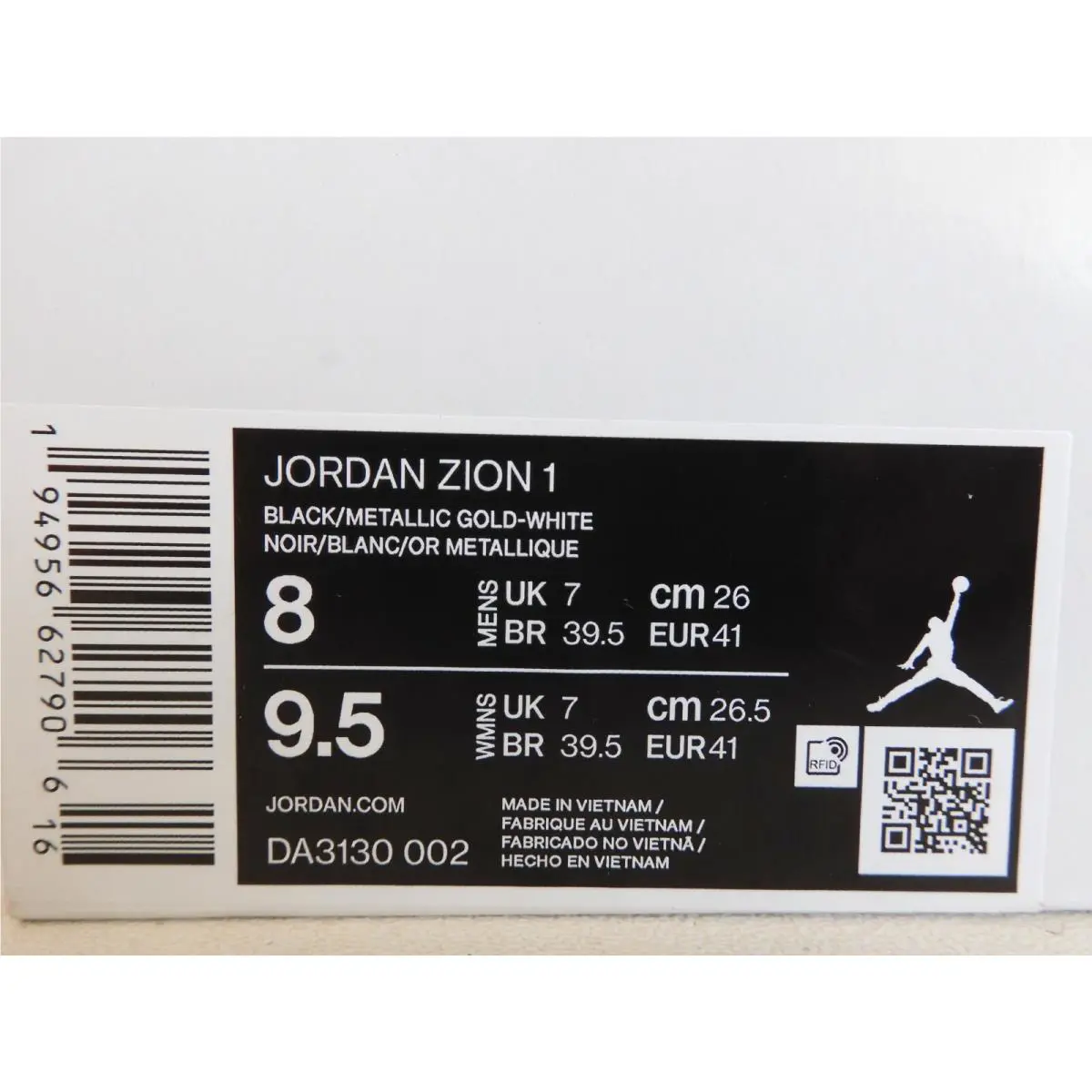 Nike shoes - Jordan Zion 1 - Zion - Black (UPC: 194956627906) 3