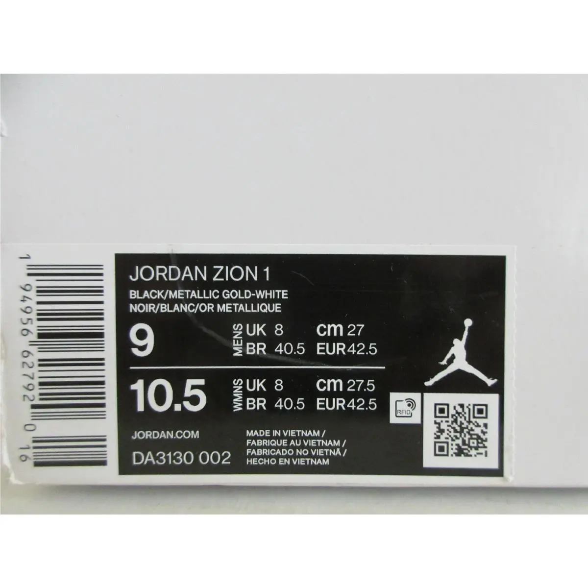 Nike shoes - Jordan Zion 1 - Zion - DA3130 002 - Black (UPC: 194956627920) 5