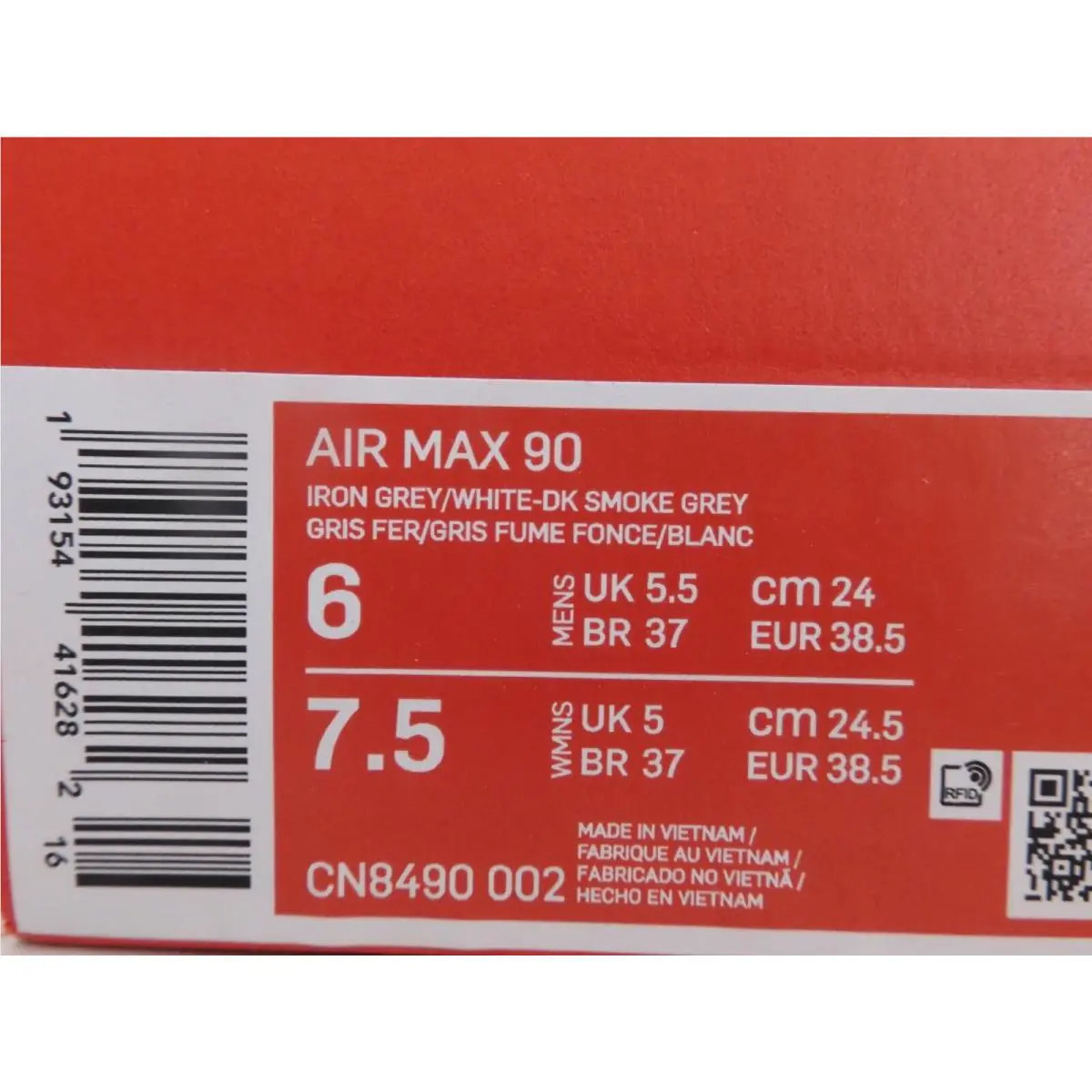 Nike shoes - Nike Air Max 90 - Air Max - Gray (UPC: 193154416282) 3