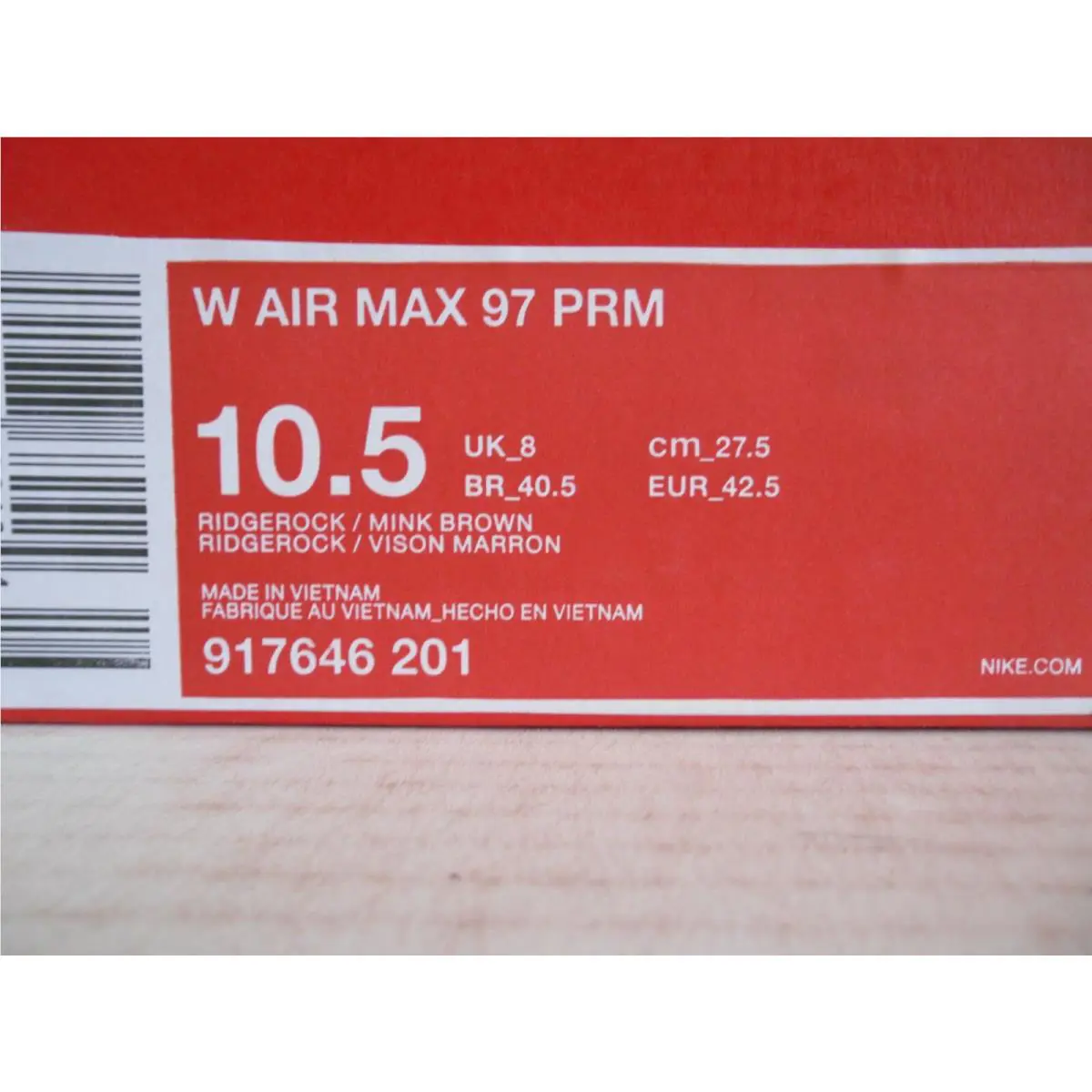 Nike shoes - Nike Air Max 97 Premium - 917646-201 - Brown (UPC: 191887682424) 3