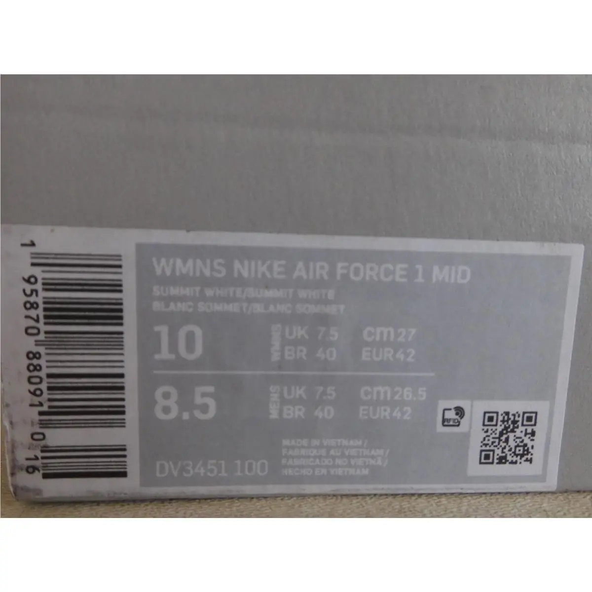Nike shoes - Nike Air Force 1 - Air Force - DV3451-100 - White (UPC: 00195870880910) 3
