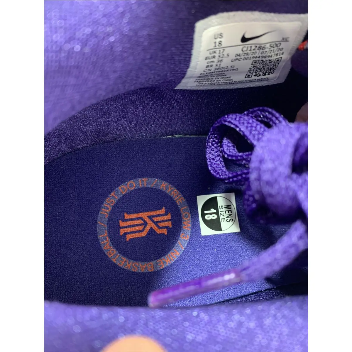 Nike shoes - Kyrie Low 3 - Kyrie Low - CJ1286-500 - Purple (UPC: 0194498947814) 9