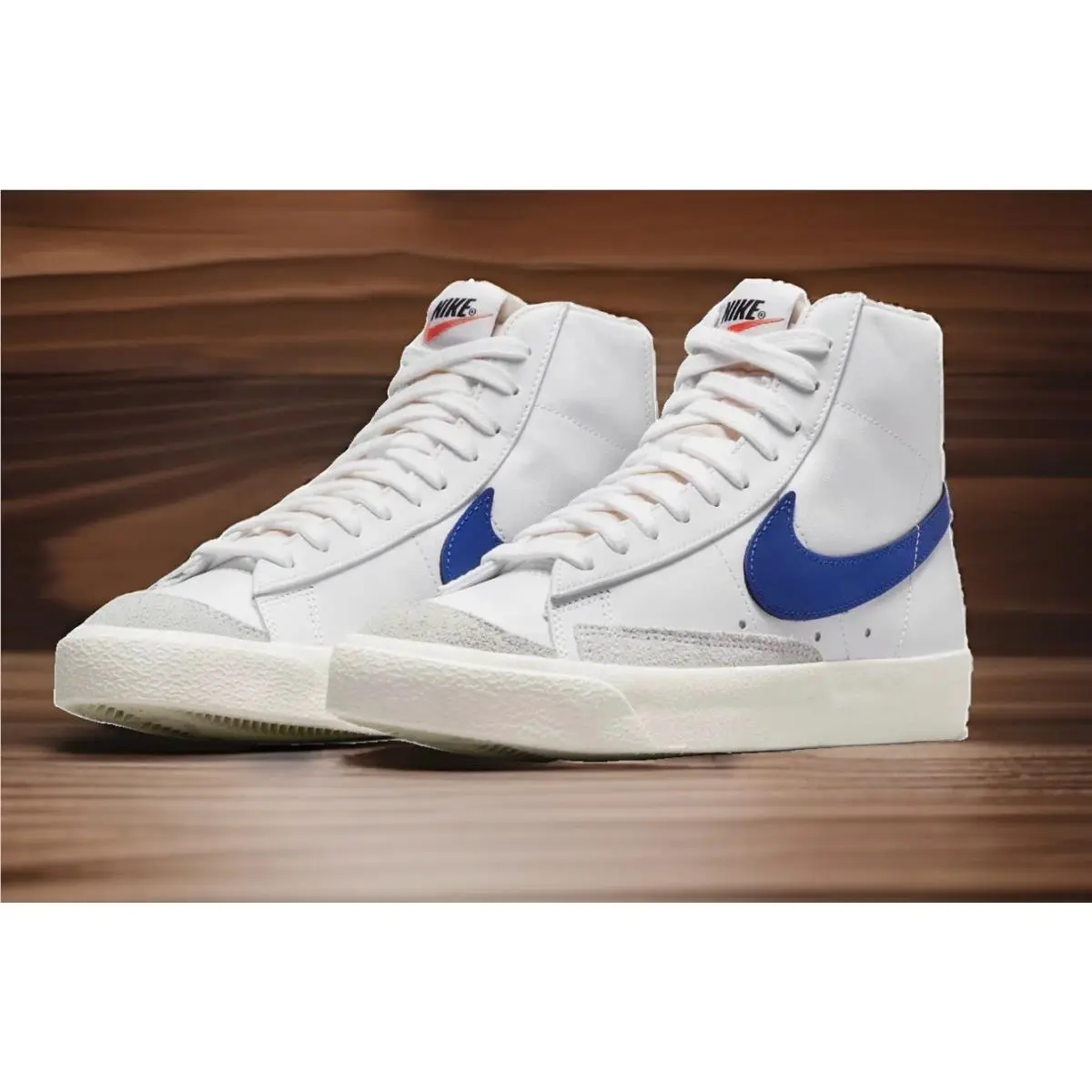 Nike Blazer Mid Shoes Game Royal Black Womens Size 10