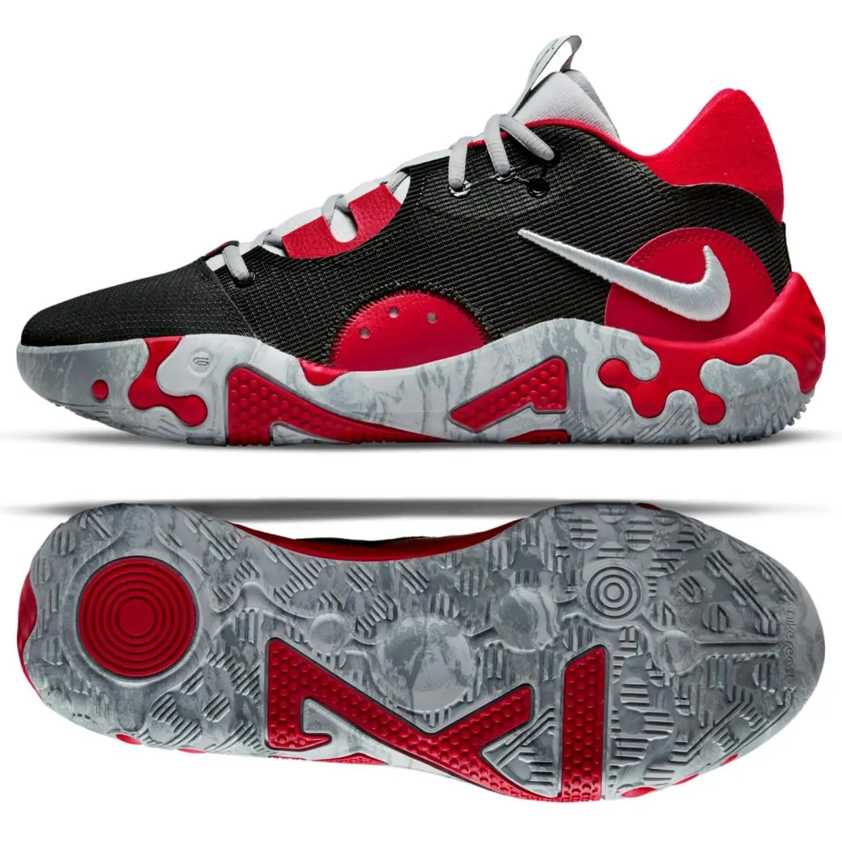 Nike PG 6 Bred Black/red/wolf Grey DC1974-003 Men`s Basketball Shoes Sz 8.5