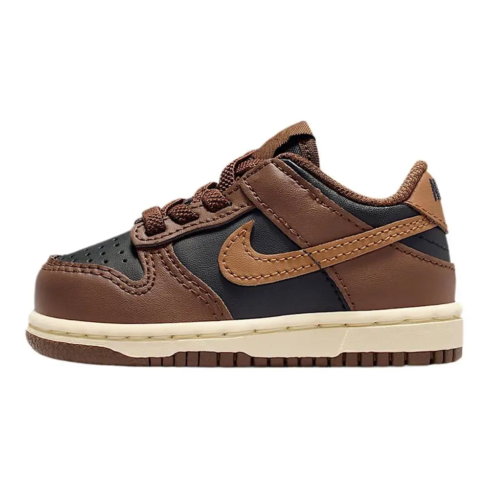 Toddler`s Nike Dunk Low Black/british Tan-cacao Wow FB9107 006 - 4 - Black/British Tan-Cacao Wow