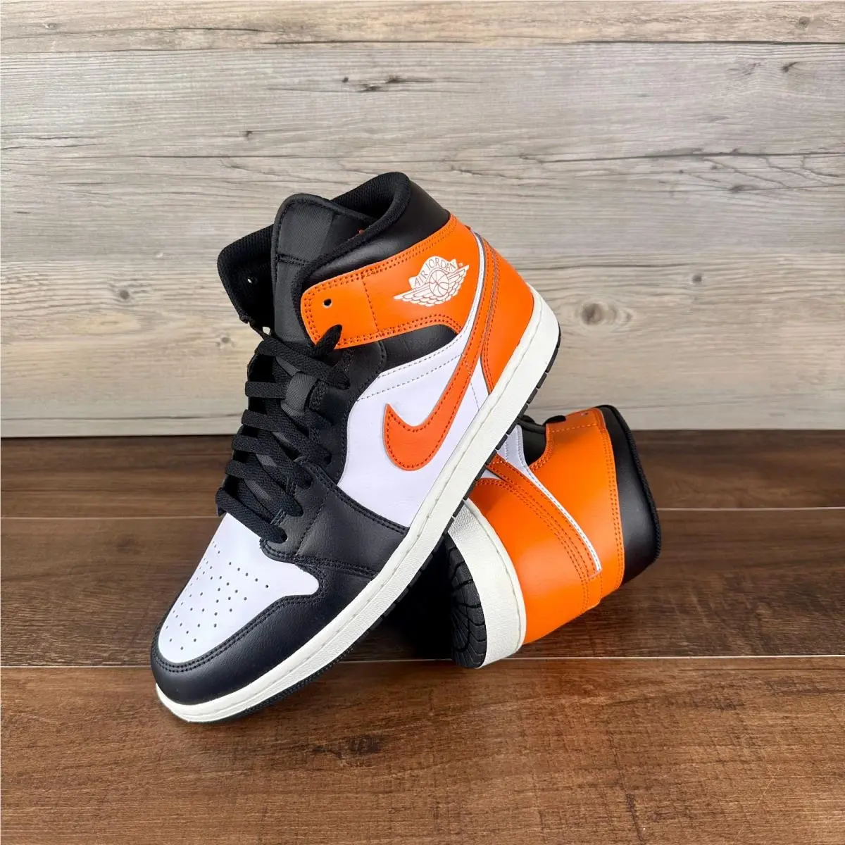 Air Jordan 1 Mid Mens Size 11 Starfish White Sail Black DQ8426 801 by Nike