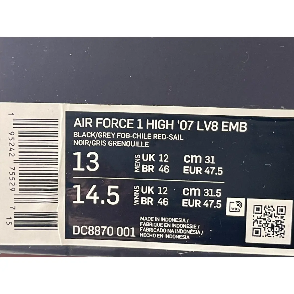Nike shoes - Nike Air Force 1 - Air Force - DC8870-001 - Black (UPC: 0195242755297) 4