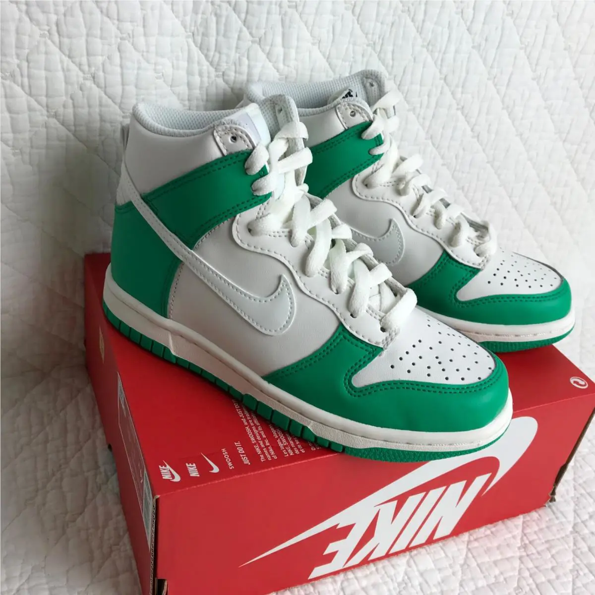 Nike shoes - Nike Dunk High GS - Dunk High - DB2179-002 - phantom/Sail Stadium Green 8