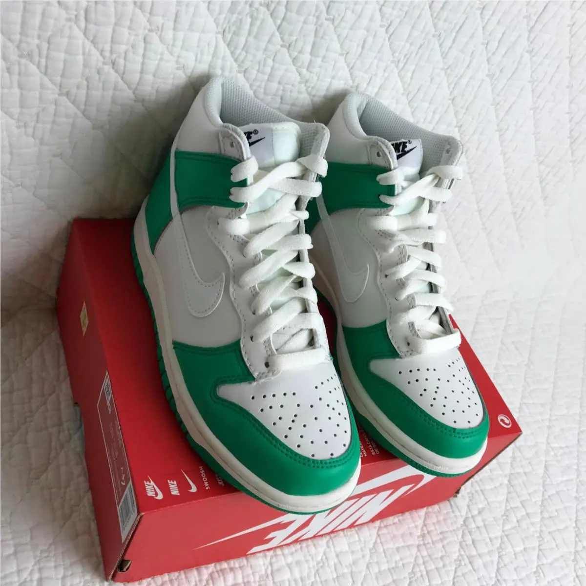 Nike shoes - Nike Dunk High GS - Dunk High - DB2179-002 - phantom/Sail Stadium Green 5