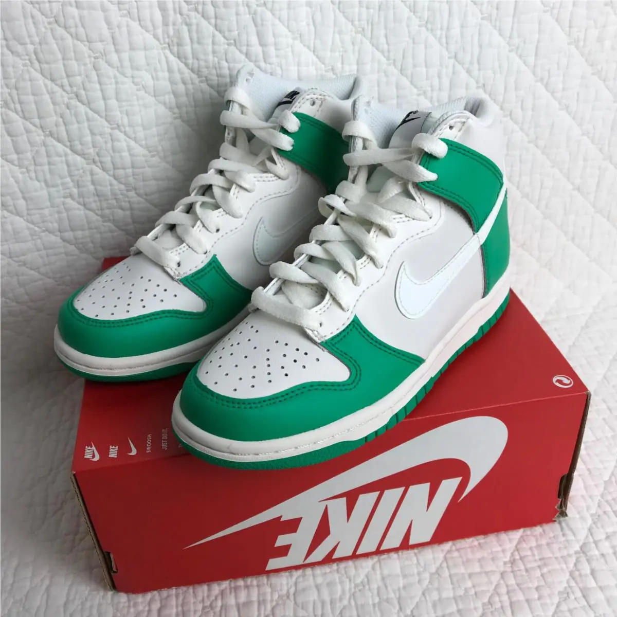 Nike shoes - Nike Dunk High GS - Dunk High - DB2179-002 - phantom/Sail Stadium Green 6