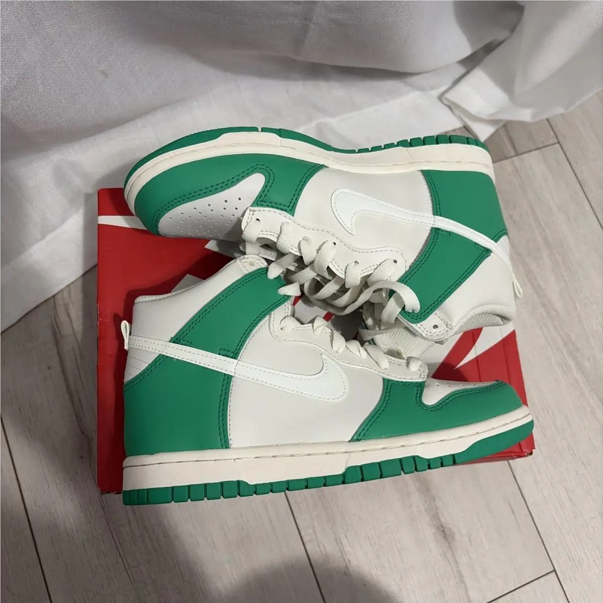 Nike shoes - Nike Dunk High - Dunk High - DB2179 002 - White, Green 0