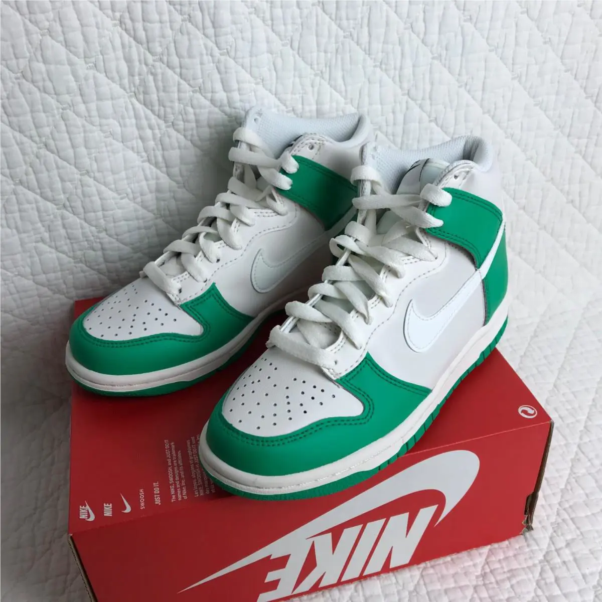 Nike shoes - Nike Dunk High GS - Dunk High - DB2179-002 - phantom/Sail Stadium Green 3