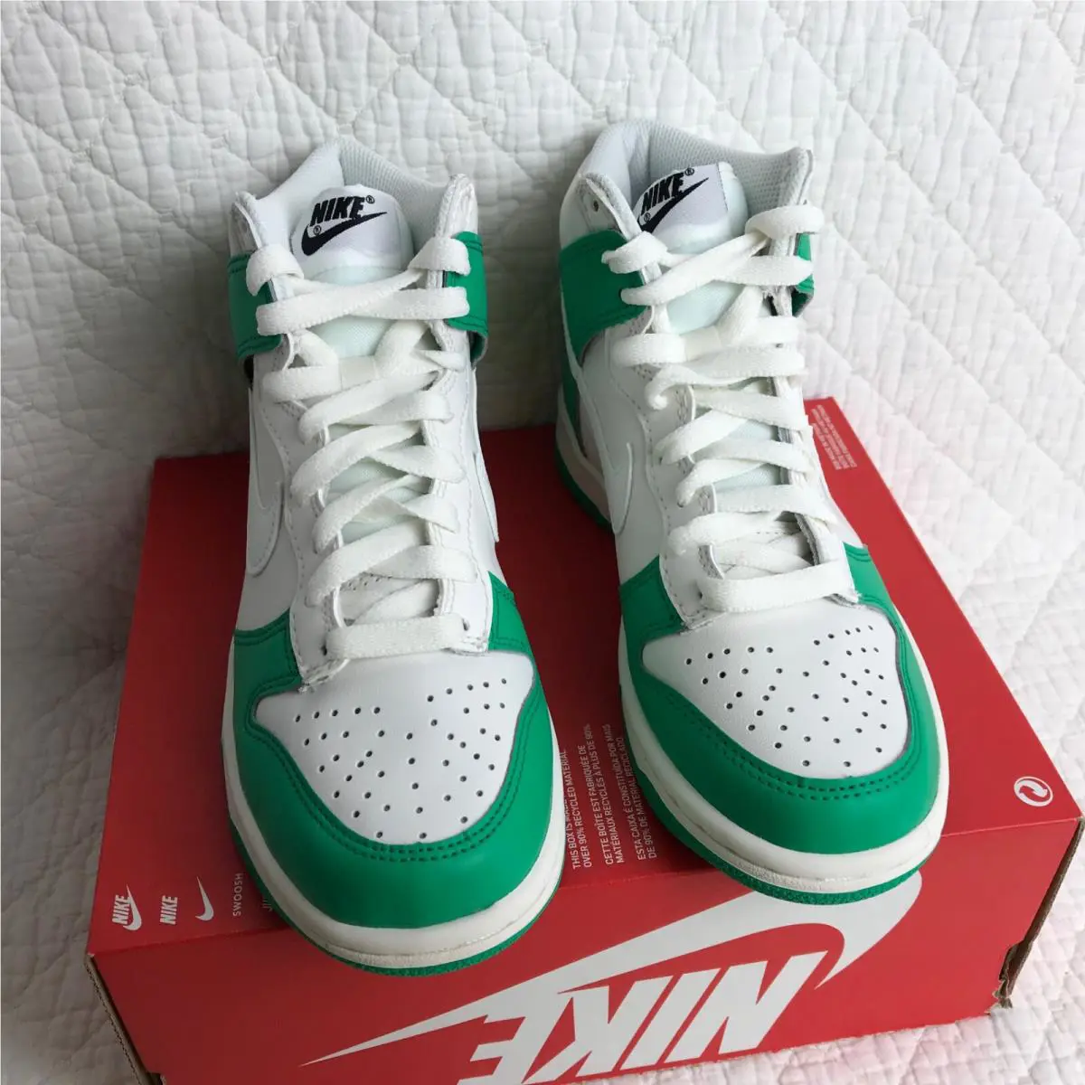 Nike shoes - Nike Dunk High GS - Dunk High - DB2179-002 - phantom/Sail Stadium Green 7