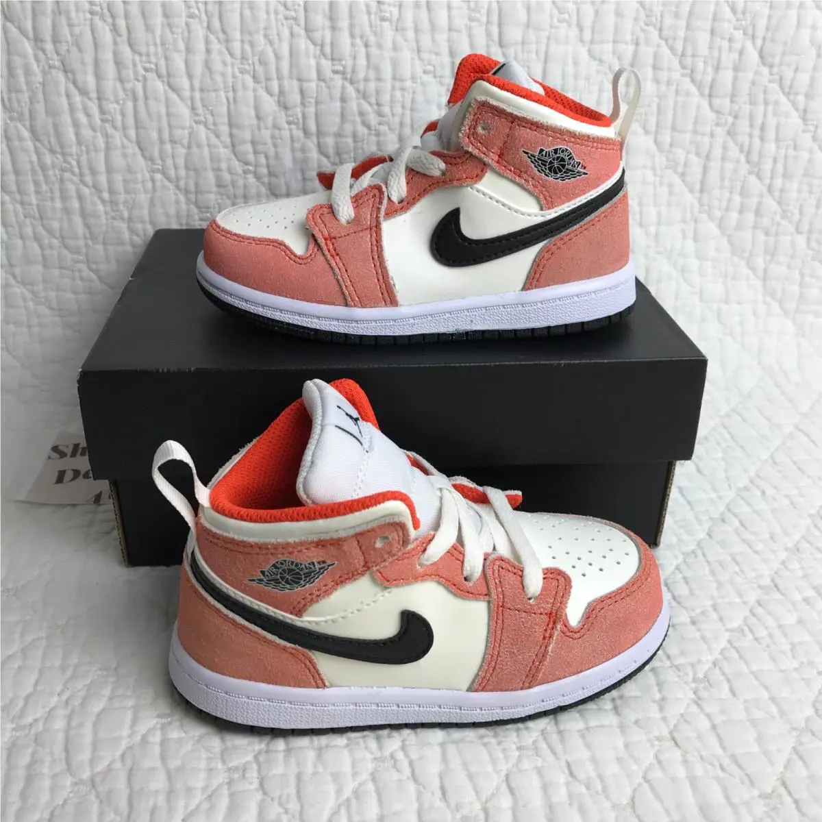 Nike Jordan 1 Mid SE TD Shoes Toddler Kid’s SZ 8C Team Orange DV1340-800