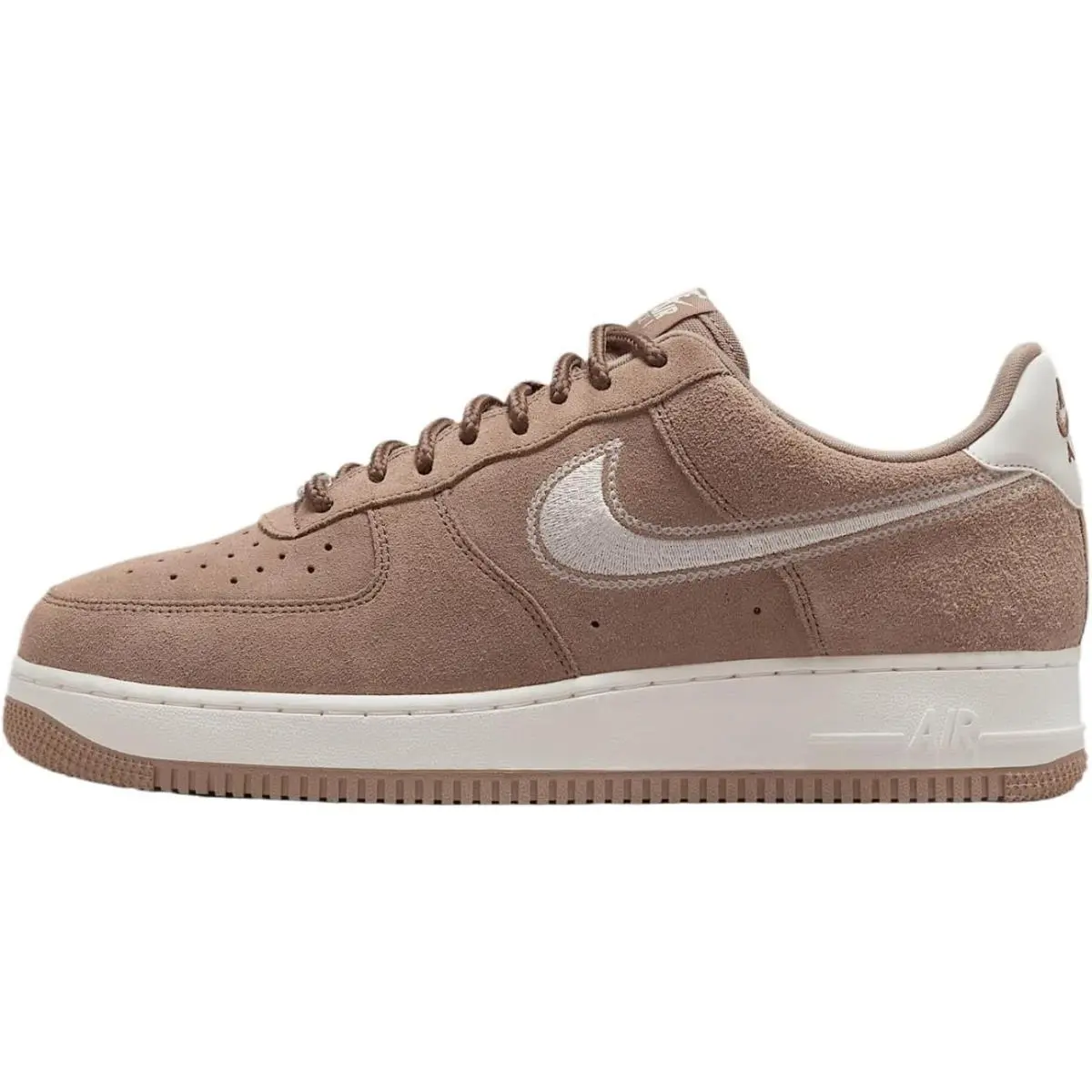 Nike Air Force 1 07 Lv8 Mens Fashion Sneakers in Mink Brown Sail - 9.5 US